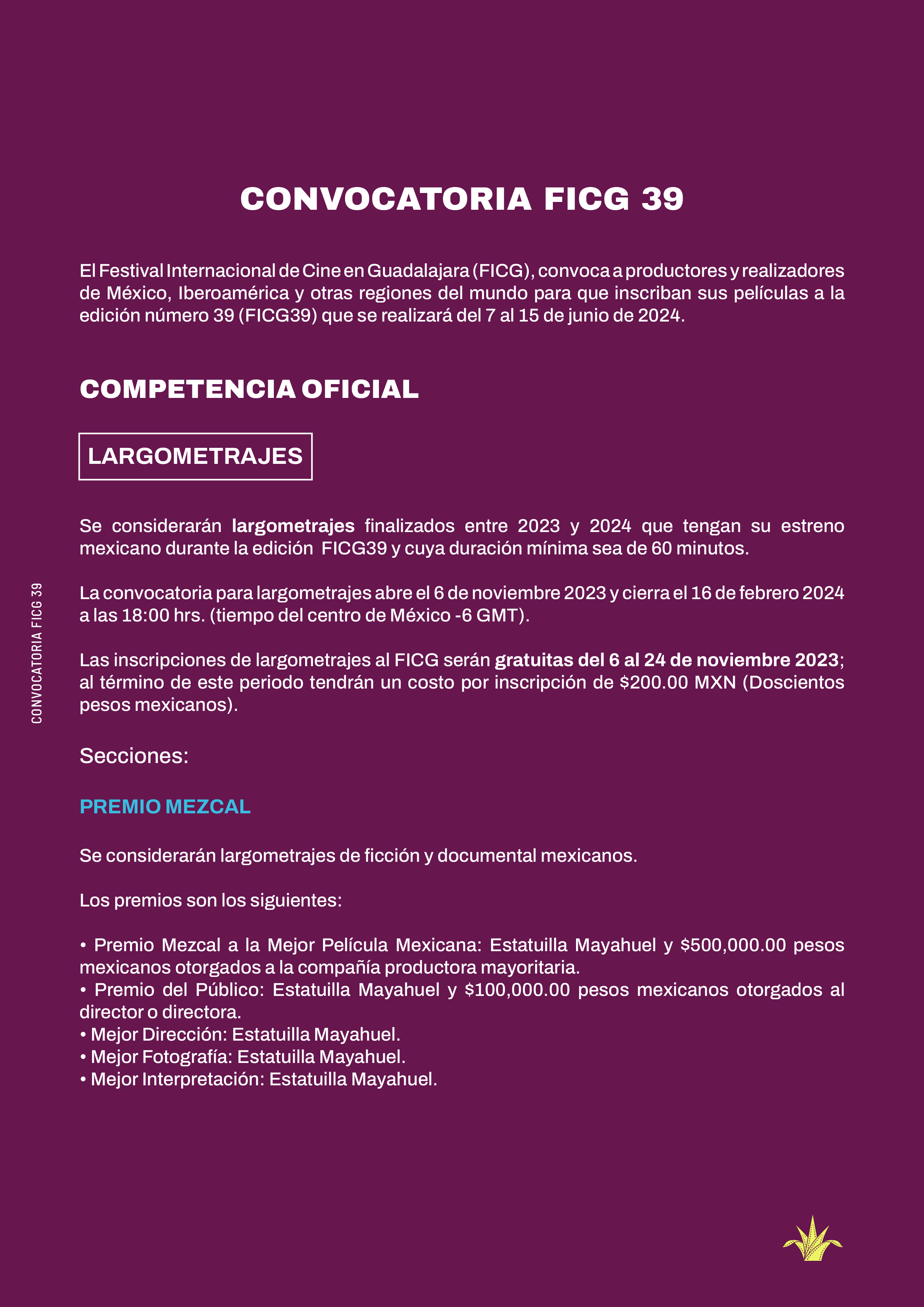 FICG 39 Convocatoria